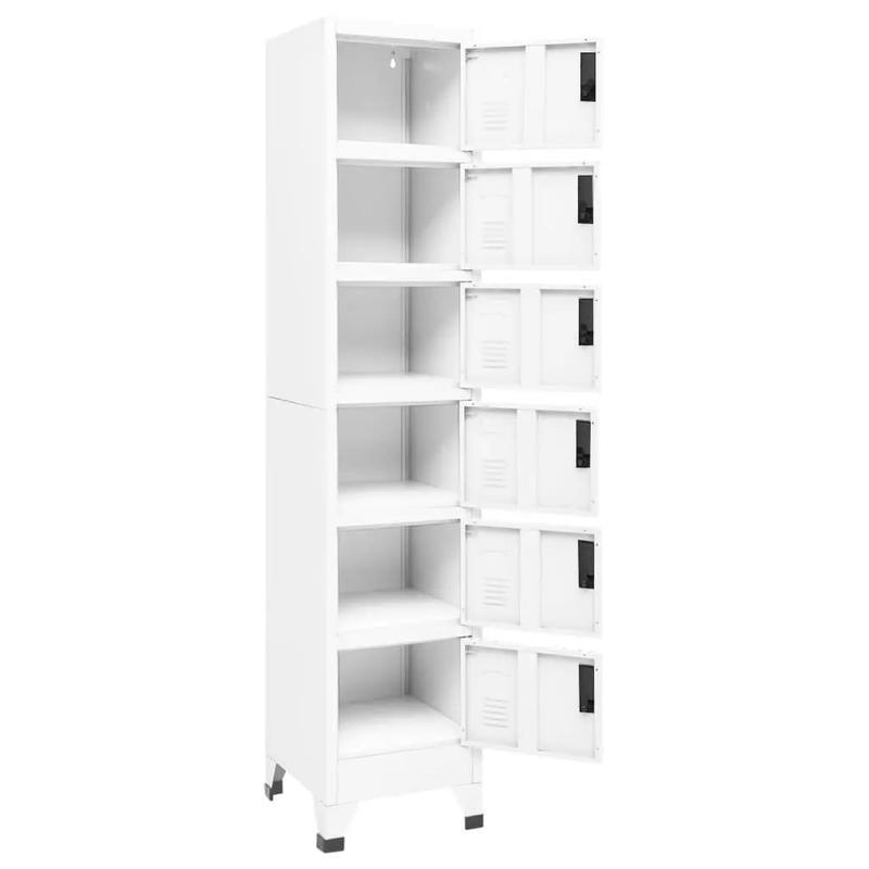 Lockerkast – Veiligheidskast – Opbergkast – Kantoorkast – Lockerkast Wit – Staal – Brandvertragend – Geluidsarm – Hoge Draagkracht – 38x40x180 cm