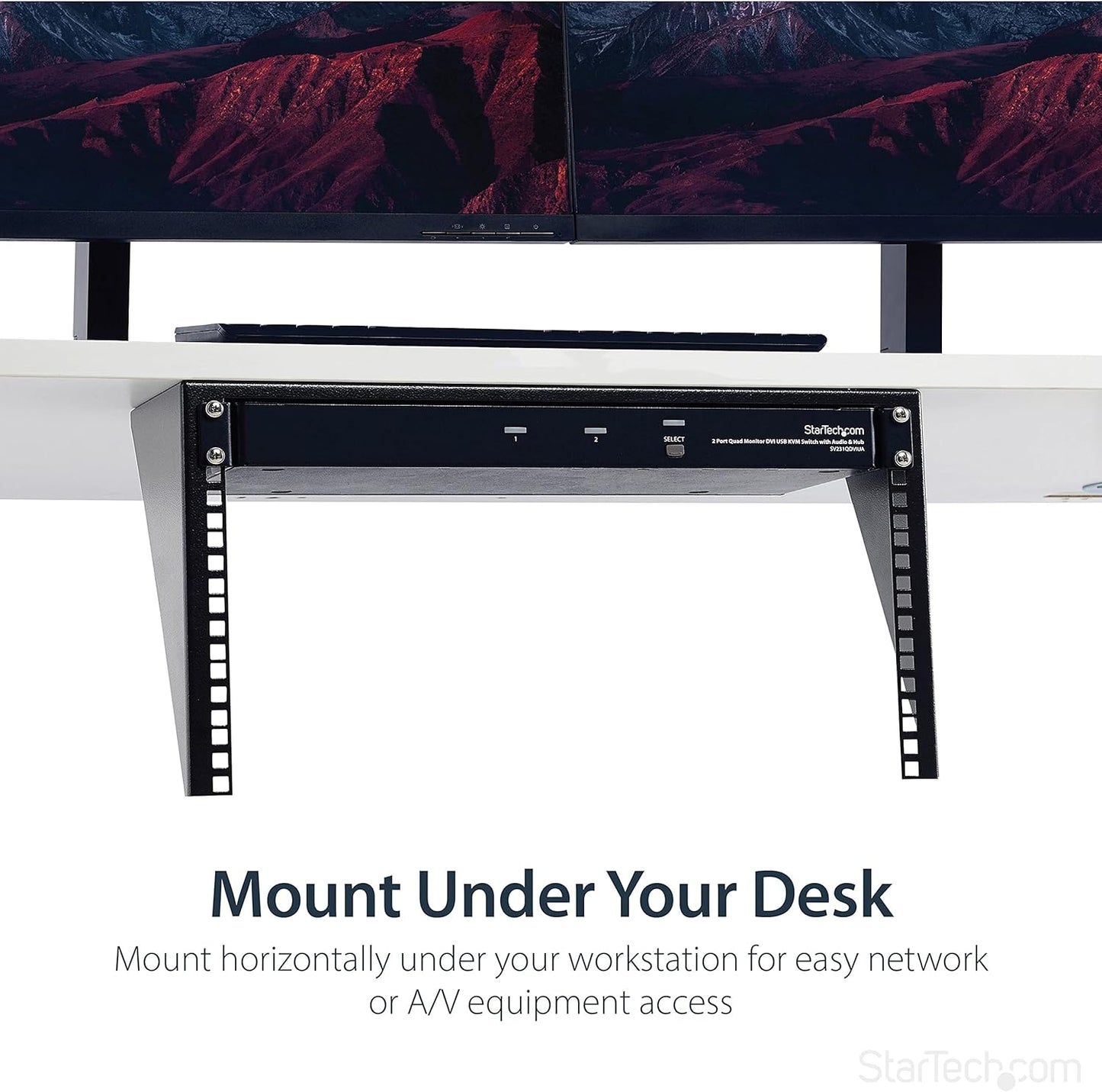 StarTech.com 6U Wandmonteerbaar Patch Paneel Beugel - 19 inch - Staal - Verticale Montagebeugel voor Netwerk- en Data Apparatuur (RK619WALLV)