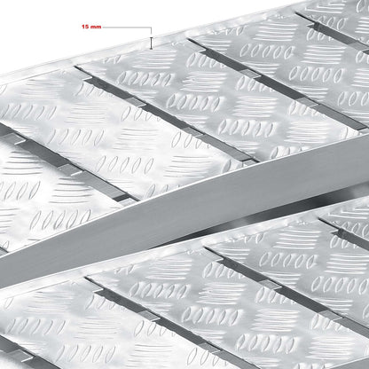 2x oprijplaten aluminium - 228 cm 1360 kg - oprijplaat motoroprijplaat oprijsteun opvouwbaar