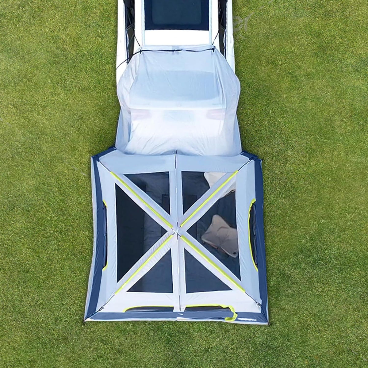 UNP SUV-tent voor camping, 6-persoons SUV achterkleptent, eenvoudige opbouw met regenbescherming, 25 x 23 x 198 cm (H)