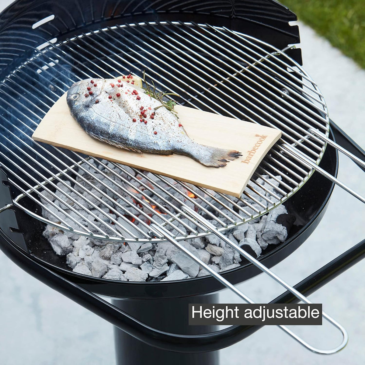 Barbecook houtskoolbarbecue Loewy 50 uit email zwart 47.5cm H 99cm