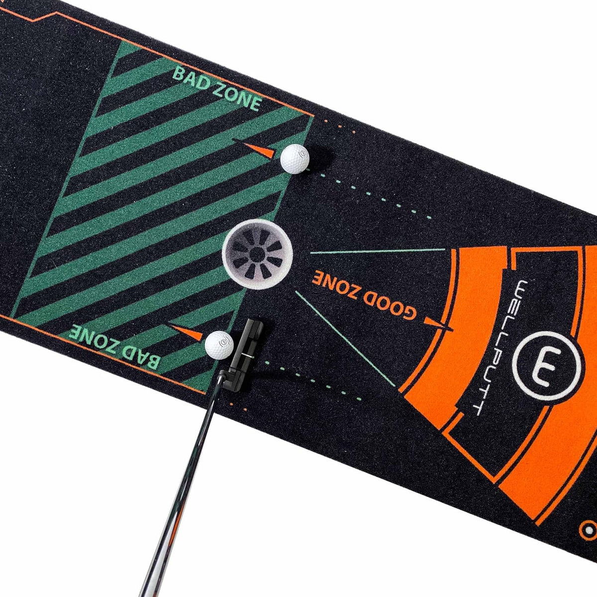 WELLPUTT - Golf Puttingmat - 4m Zwarte