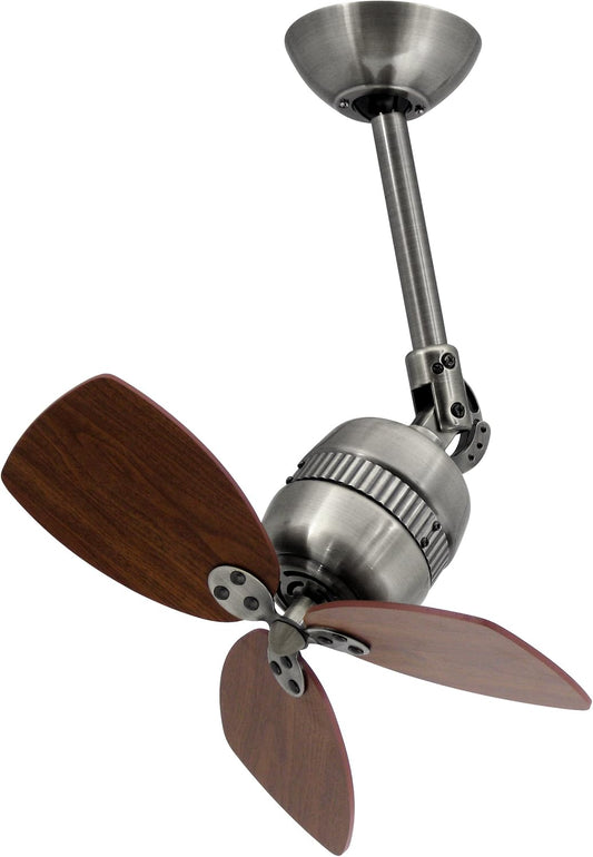 Innovatieve FN11156 plafondventilator Toledo, behuizingskleur tin antiek, vleugelkleur walnoot