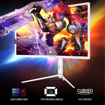 LC-POWER LC-M27-QHD-240-C-K 27 Inch Monitor Gaming 240Hz