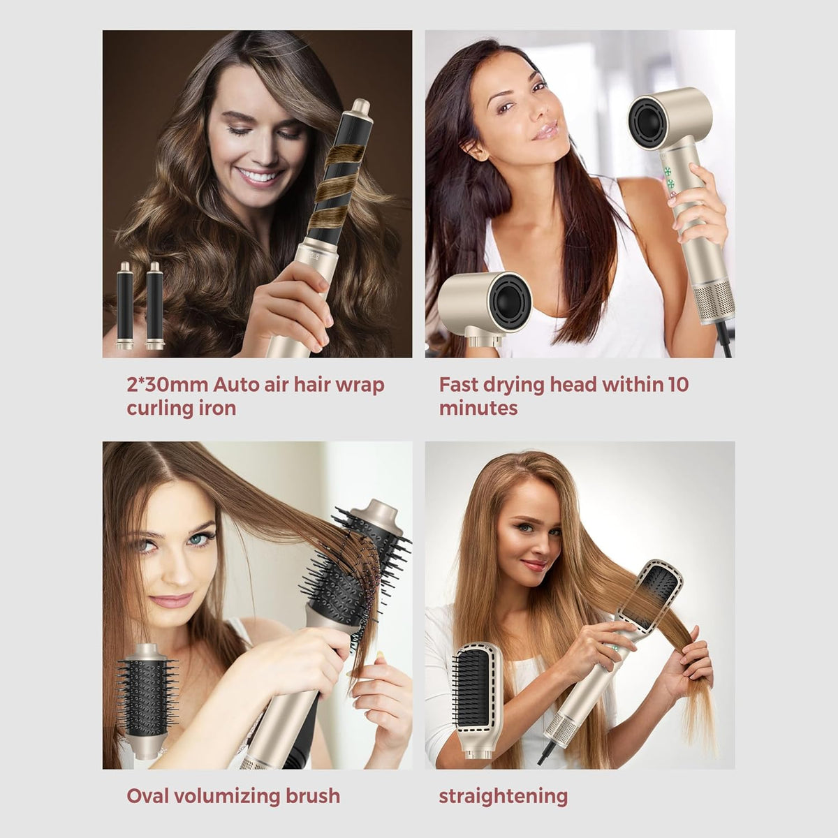 Air Styler 7-in-1 – Hair Styler – Airbrush Haarstyler – Föhnborstel – Warmluchtborstel – 110.000 Omw/Min Borstelloze Motor – Coanda-Technologie