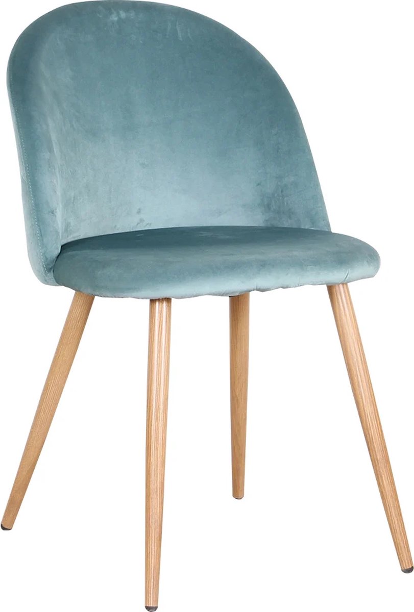 Eetkamerstoelen - Set van 2 - Aquablauw - Zachte fluwelen eetkamerstoelen zijn de perfecte combinatie van moderne elegantie, luxe comfort en duurzaamheid.