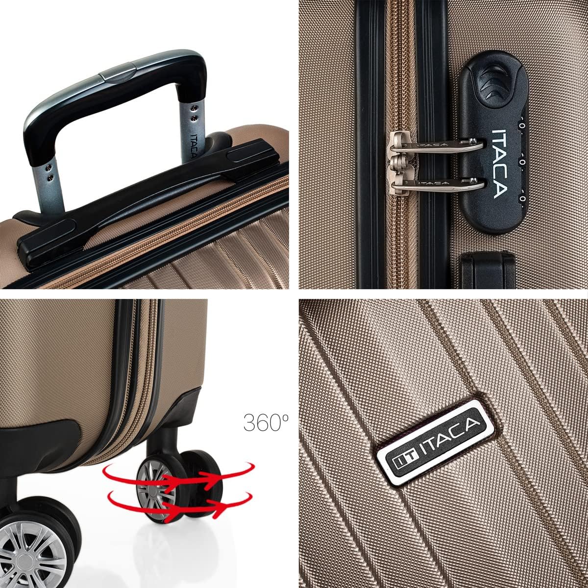 ITACA - Valises. Lot de Valise Rigides 4 Roulettes - Valise Grande Taille, Valise soute Avion, Bagages pour Voyages.Ensemble Valise Voyage. Verrouillage à Combinaison