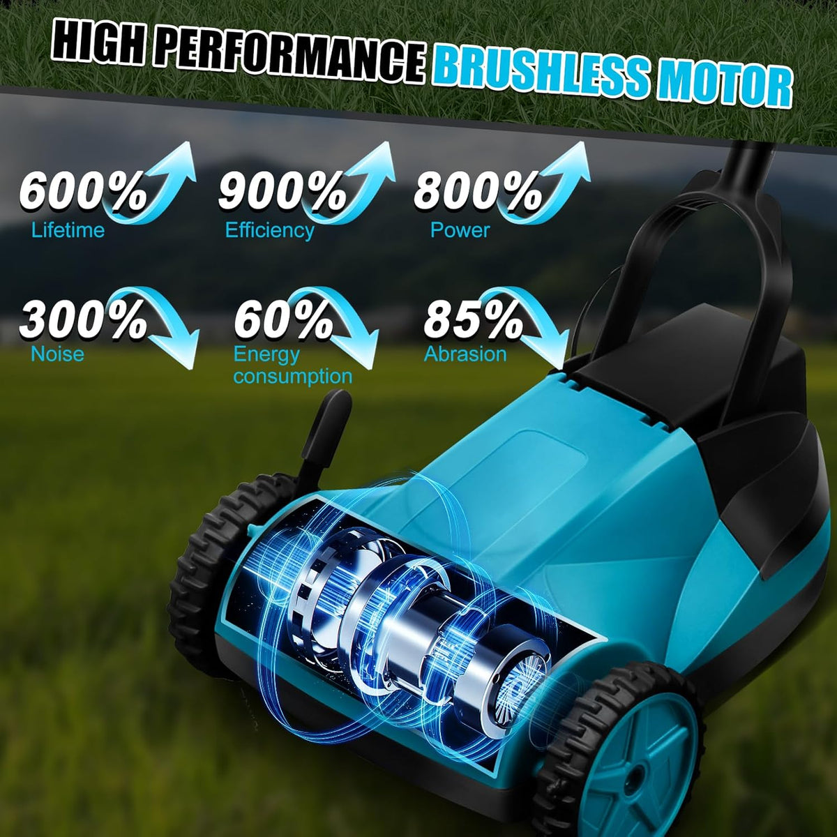 Accu-handgrasmaaier voor Makita 18 V (zonder), accu-grasmaaier borstelloze motor, instelbare maaihoogte 26/41/56 mm, 21 cm maaibreedte, ideaal voor kleine gazons tot 50 m²