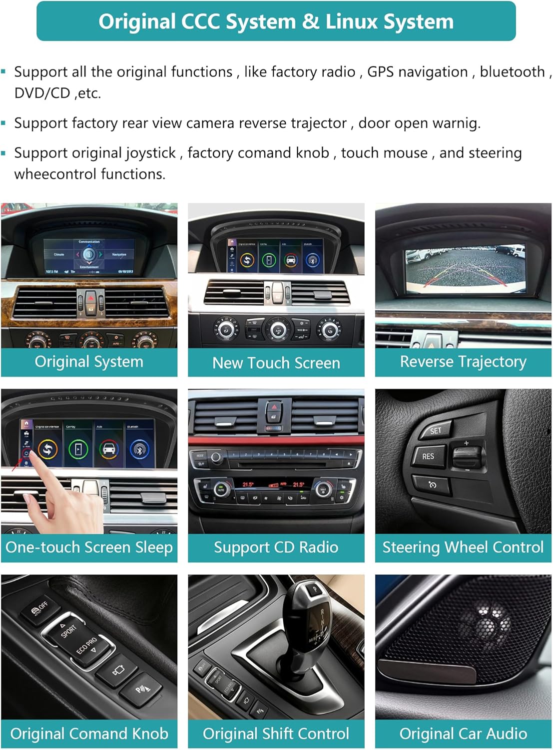 <font dir="auto" style="vertical-align: inherit;"><font dir="auto" style="vertical-align: inherit;">        Ninetom 8.9 inch Car Radio, CarPlay/Android Auto/Mirrorlink/GPS for BMW CCC 3/5 Series E60 E61 E90 E91 E92 (2005-2010), Car Touchscreen Car Radio R