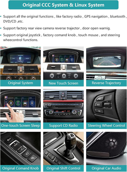 <font dir="auto" style="vertical-align: inherit;"><font dir="auto" style="vertical-align: inherit;">        Ninetom 8.9 inch Car Radio, CarPlay/Android Auto/Mirrorlink/GPS for BMW CCC 3/5 Series E60 E61 E90 E91 E92 (2005-2010), Car Touchscreen Car Radio R