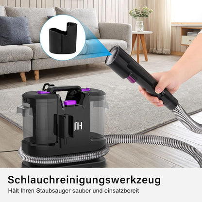 Tapijtreiniger – Meubelreiniger – Bekledingreiniger – Bankreiniger – Autostoelreiniger – Nat-Droogstofzuiger – Dierenhaarborstel – 450W Krachtige Zuigkracht