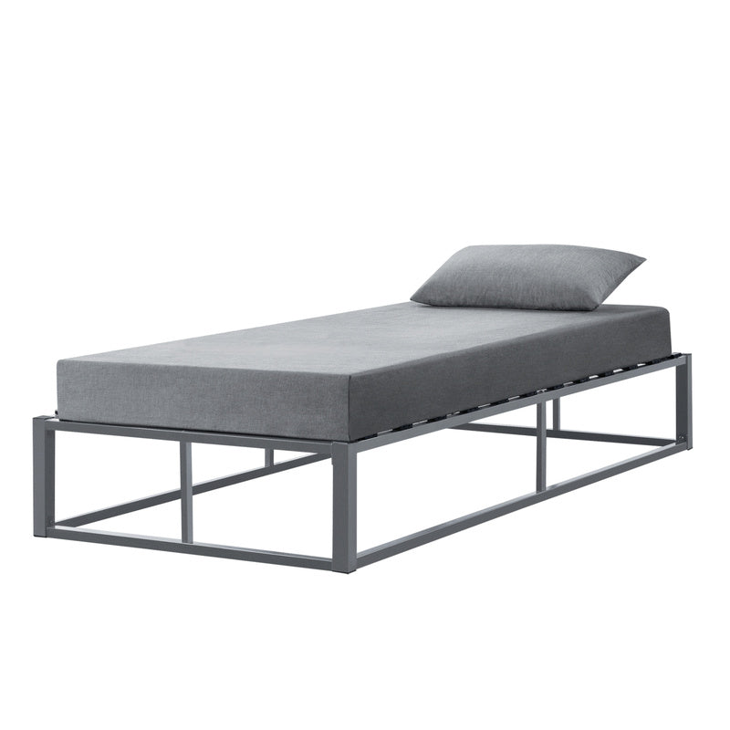 Bedframe – Metalen Bed – Bedframe Met Lattenbodem – Stabiel Bed – Tweepersoonsbed – Zwart – Stevig Gecoat Staal – Onderhoudsvriendelijk