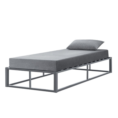 Bedframe – Metalen Bed – Bedframe Met Lattenbodem – Stabiel Bed – Tweepersoonsbed – Zwart – Stevig Gecoat Staal – Onderhoudsvriendelijk