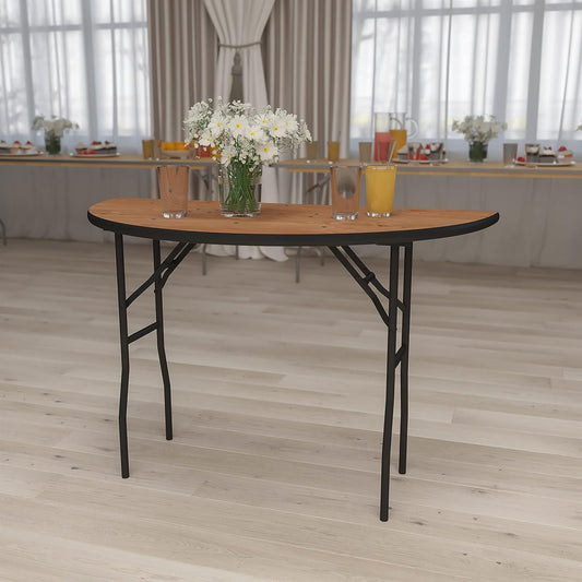 Flash Furniture 48'' Half-Ronde Houten Vouwen Banket Tafel