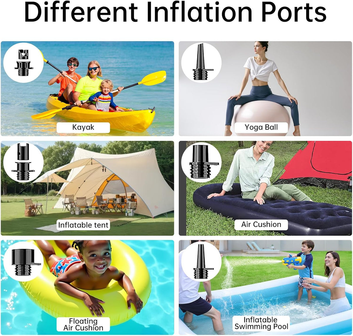 SUP Elektrische pomp, 20 psi, voor opblazen/leeglopen, elektrische luchtpomp voor opblaasbare stand-up paddleboards, boten, kajak, kitesuur