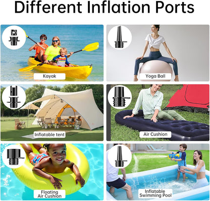 SUP Elektrische pomp, 20 psi, voor opblazen/leeglopen, elektrische luchtpomp voor opblaasbare stand-up paddleboards, boten, kajak, kitesuur