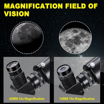 Telescoop voor volwassenen, professionele astronomie, 90 mm opening, 700 mm krachtige telescoop voor beginners en kinderen met precisie-instelling, vertisteel AZ-montage