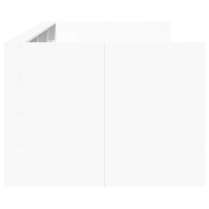 Bedbank – Daybed – Slaapbank – Logeerbed – Bedlade – Wit – 75x190 cm – Hout – Ruimtebesparend Met Ladeopbergruimte