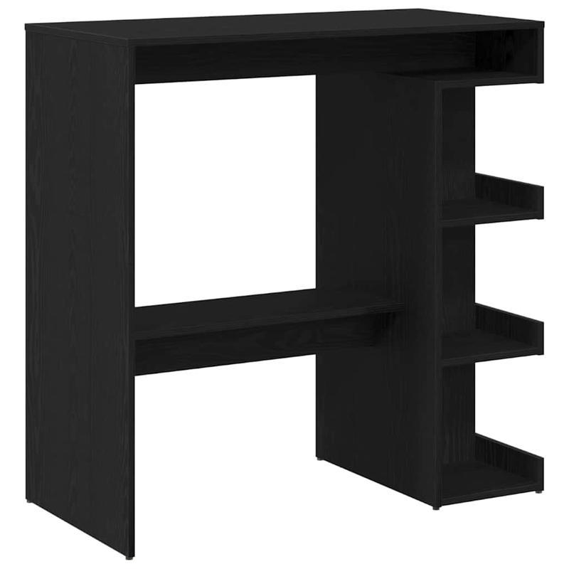 Bartafel – Barkruktafel – Keukentafel – Ontbijttafel – Zwarte Eikenhouten Bar Tafel Schwarz – Ruimtebesparend Design – Extra Opbergruimte