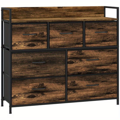 Ladekast – Dressoir – Opbergkast – Kommode – Kastje – 7 Lades – Stof Bekleding – Anti-Kantel Veilig