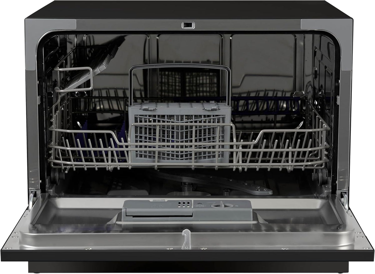 Tomado TDW5501B - Mini dishwasher - Small dishwasher - Freestanding - 6 place settings - 5 programs - Energy class D - Black