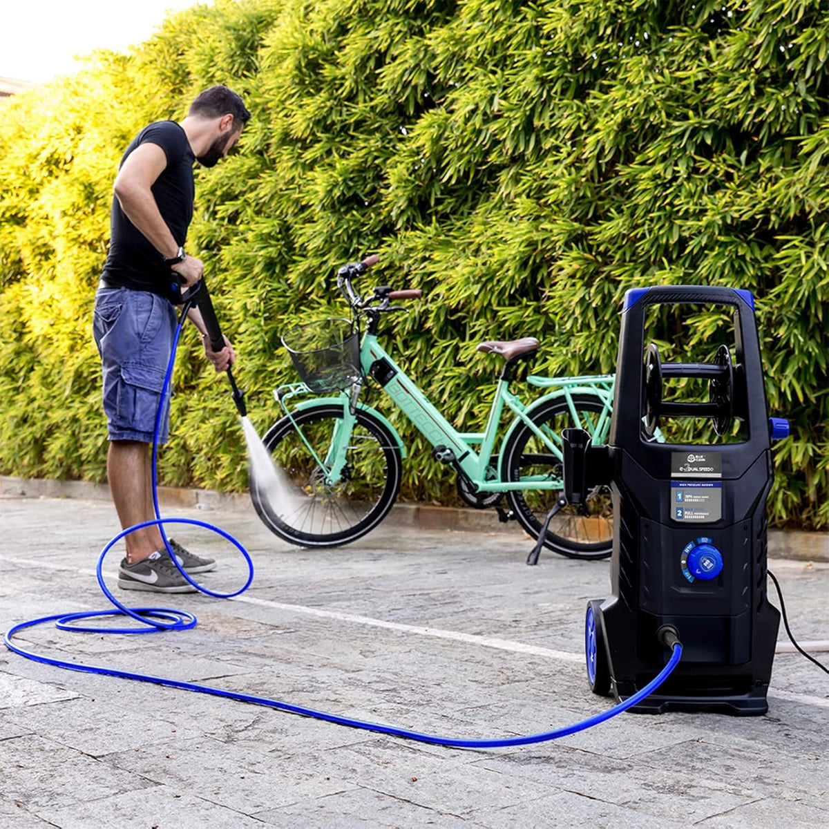 Hogedrukreiniger – Waterdrukreiniger – Spuitinstallatie – Sproei-installatie – Schoonmaakapparaat – Dual Speed System – 2200 Watt Vermogen – 160 Bar Druk