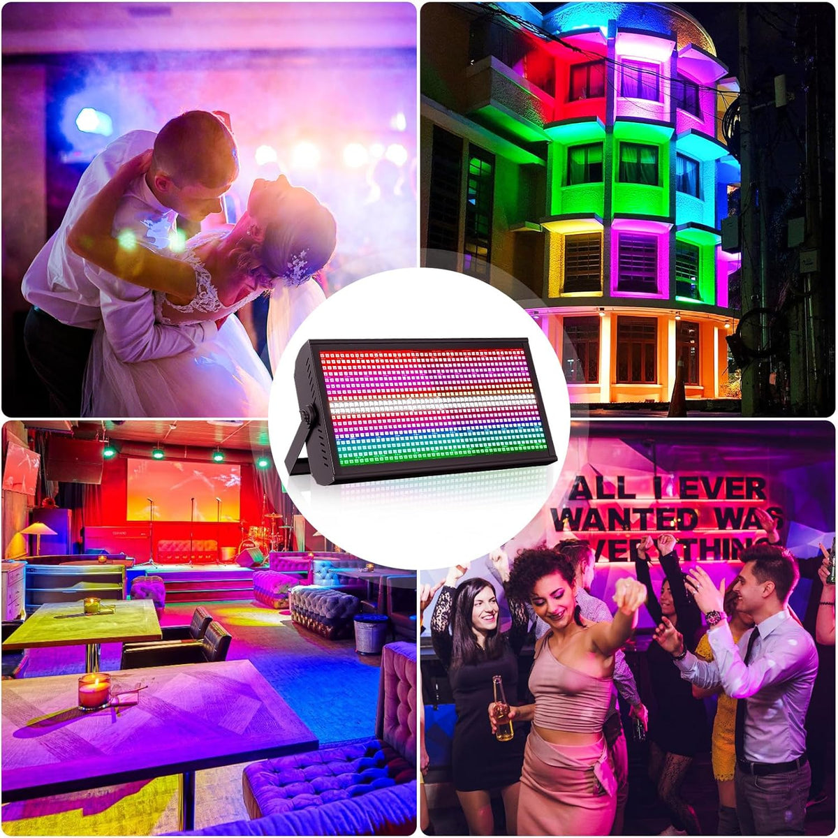Wallwasher podiumlicht, 200 W, RGBW 768 leds, stroboscoopverlichting met DMX en geluidsactivering voor disco, DJ-bar, Kerstmis, Halloween, bruiloften