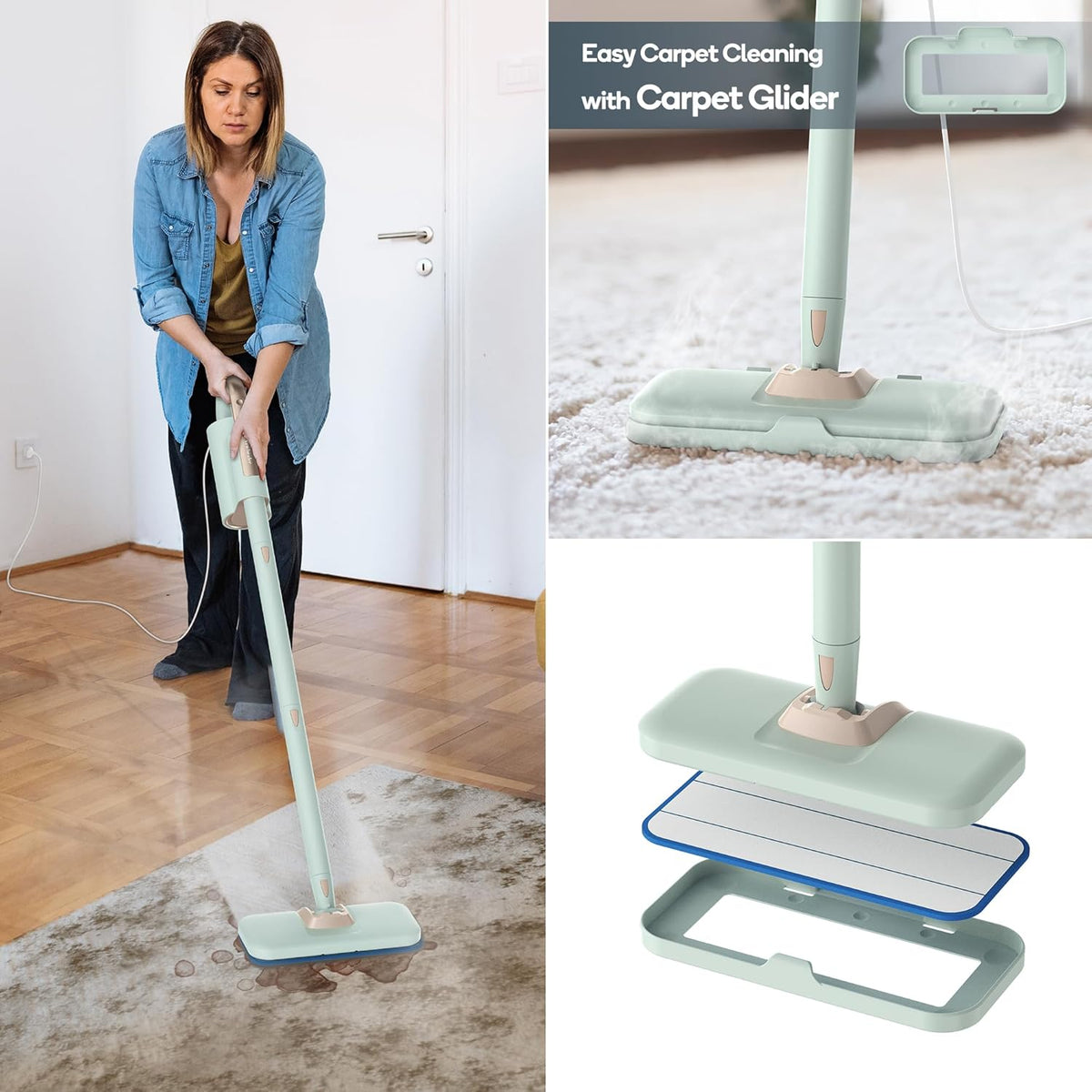 Stoommop – Handstoomreiniger – Vloerstomer – Stoomreiniger – Schoonmaakapparaat – 1200W Krachtige Stoom – 3 Instelbare Stoomniveaus
