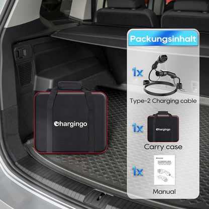Type 2 Oplaadkabel – EV Laadkabel – Elektrische Auto Kabel – Snellader Kabel – PHEV Oplaadkabel – 22 kW 32 A 3-Fase – 5 Meter – IP65 Waterdicht – Inclusief Draagtas