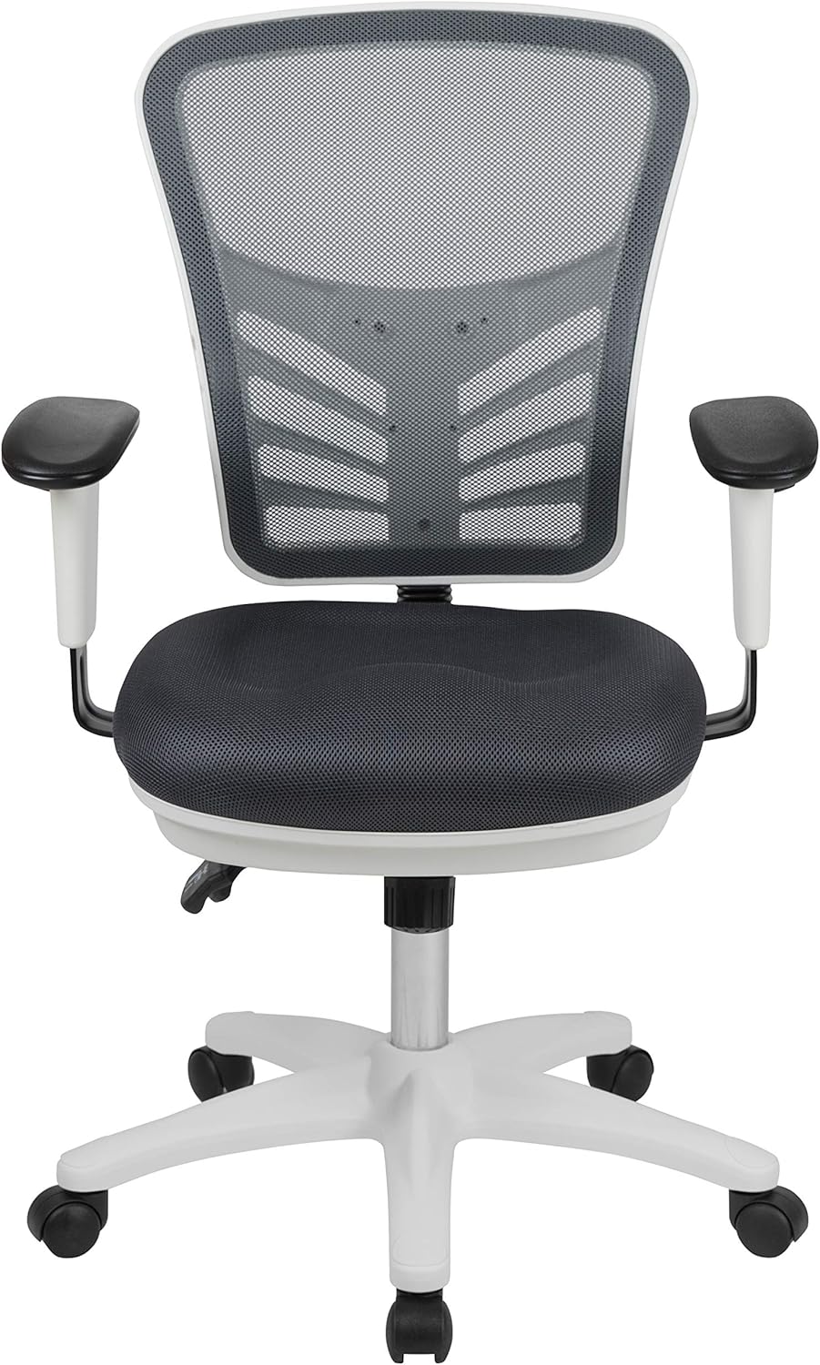 Flash Furniture Bureaustoel, schuimgaas, metaal, kunststof, hout, zwart, 68,58 x 64,77 x 112,4 cm