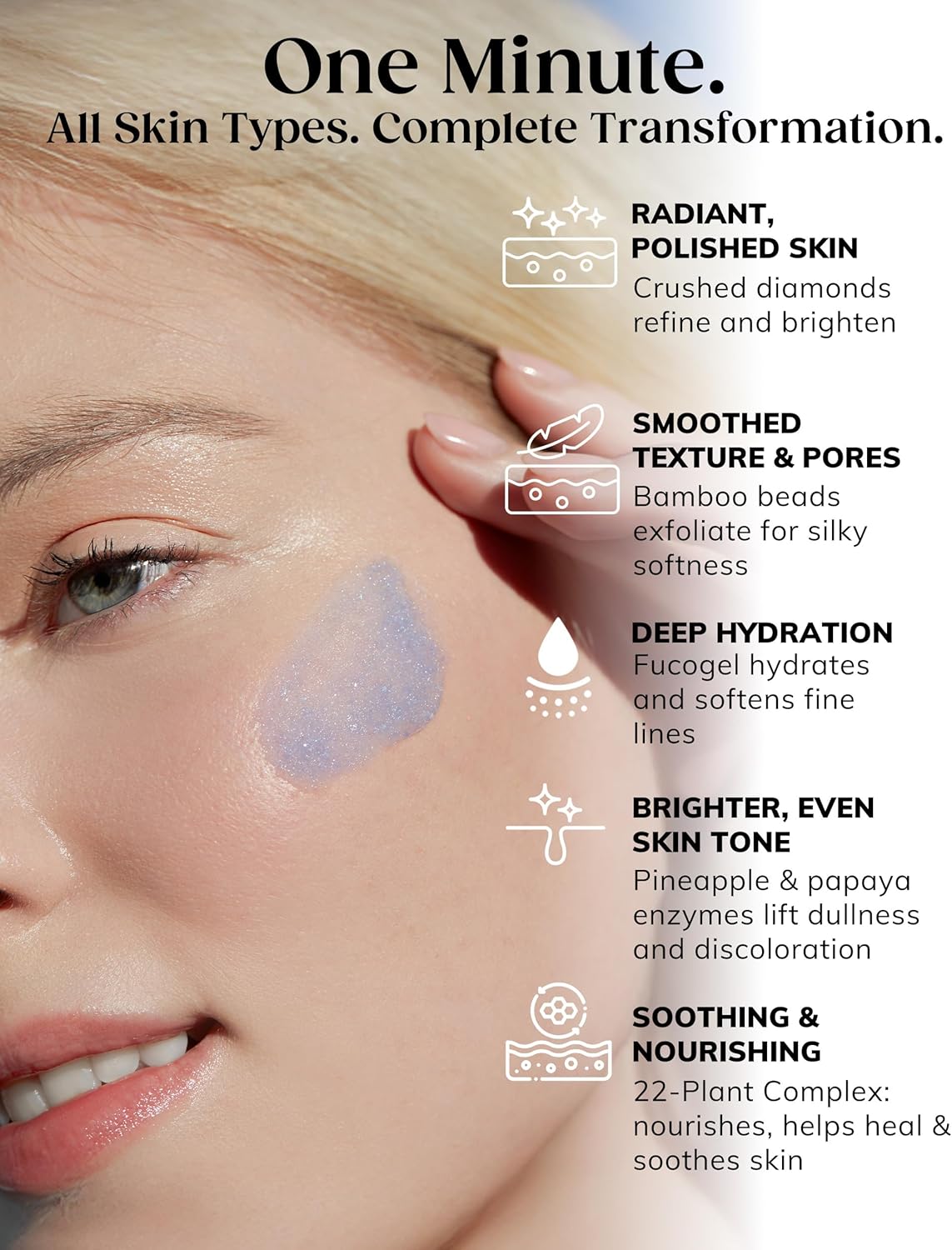 Anti-Aging Gezichtsbehandeling – Gezichtsverzorging – Huidbehandeling – Facial – Gezichtspeeling – 4-In-1 – 1 Minuut – 88,7 Ml