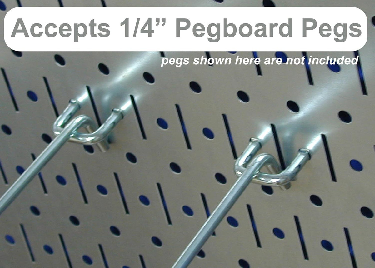 Wall Control Pegboard Organizer 4 ft. Metalen Pegboard Standaard Tool Opslag Kit met Zwart Gereedschap en Zwarte Accessoires