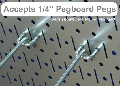Wall Control Pegboard Organizer 4 ft. Metalen Pegboard Standaard Tool Opslag Kit met Zwart Gereedschap en Zwarte Accessoires