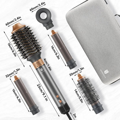 6-In-1 Haardroger – Föhn – Haarstyler – Föhnborstel – Multistyler – 110.000 Omw/Min – 500 Miljoen Ionen