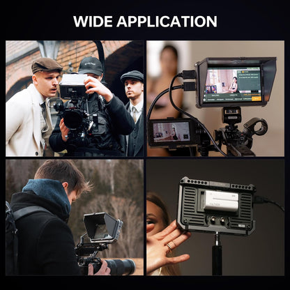 VILTROX DC-X2 Camera Field Monitor 2000 Nits Hoge Helderheid Touchscreen 6 Inch DSLR Camera Monitor met 1920x1080 IPS 4K HDMI Loop in/Out 3D LUTs Waveform Video Peaking Focus Assist Batterij,Zonnekap