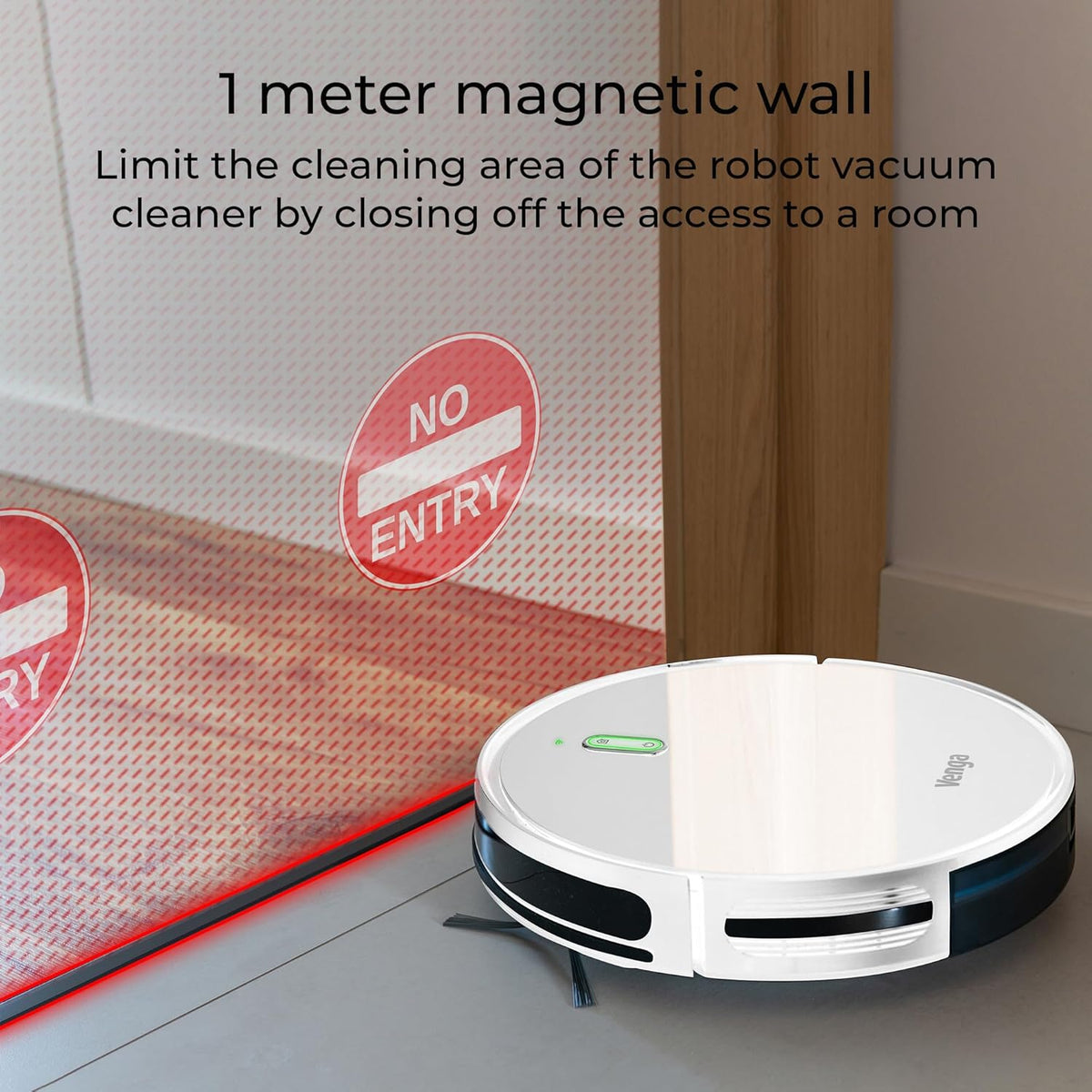 Venga! Robotstofzuiger met Dweil, Gyroscoopnavigatie en App, Wit, VG RVC 3001 WH