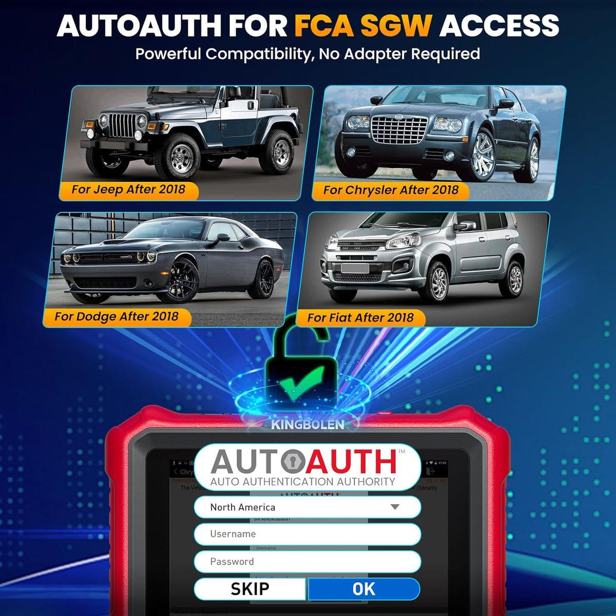 KINGBOLEN K8 Elite OBD2 Scanner, Bi-Directioneel Scangereedschap Met ECU Codering, 42+ Reset Service, Gratis V.A.G Gids, Auto Diagnostisch Gereedschap Voor Alle Systemen Levenslang Gratis Update, FCA