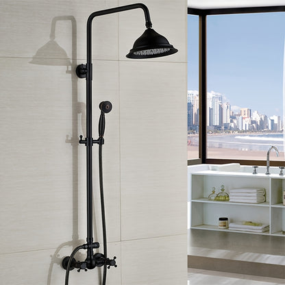 Regendouche – Douche Set – Thermostaatkraan – Wandmontage – Ronde Douchekop – RVS Chroom Afwerking – Ingebouwde Thermostaat – Duurzaam & Eenvoudig Te Installeren