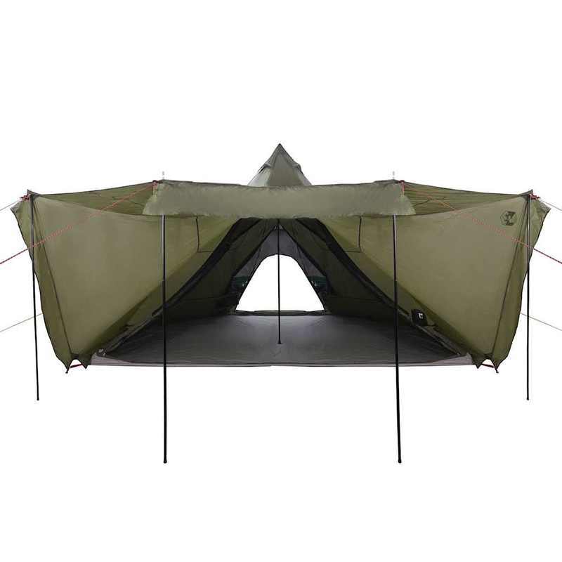 6-Person Tipi Tent High Quality Olive Green - Lightweight Easy Setup Camping Tent with Zippered Doors & Ventilation, Spacious Outdoor Shelter for Family Camping, Hiking, Picnics, Campers Accessories