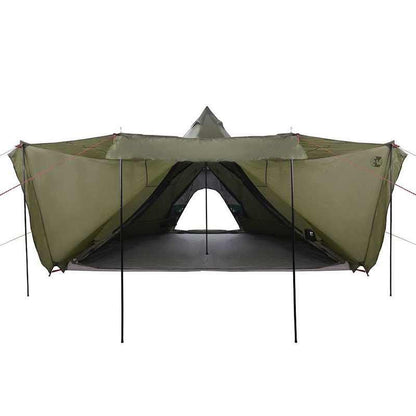 6-Person Tipi Tent High Quality Olive Green - Lightweight Easy Setup Camping Tent with Zippered Doors & Ventilation, Spacious Outdoor Shelter for Family Camping, Hiking, Picnics, Campers Accessories