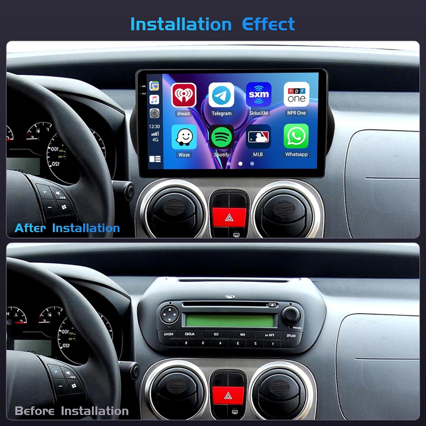 Autoradio – Multimedia Systeem – Auto Radio – Navigatiesysteem – Android Radio – 10 Inch In-Cell Touchscreen – Draadloze CarPlay & Android Auto
