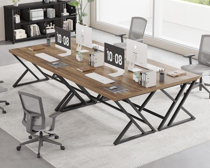 LVB Houten computerbureau, rustiek thuiskantoor executive bureau voor slaapkamer, industriële houten computer schrijven studiewerk gamingtafel, moderne metalen pc student eenvoudig bureau met opslag,