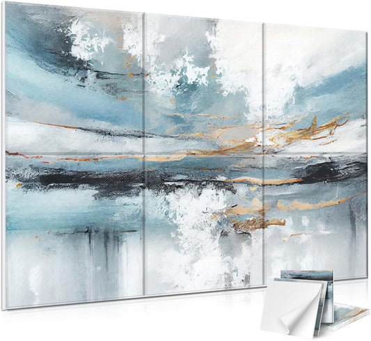 Akoestische Panelen Set Van 6 – Geluidsabsorberende Panelen – Geluidsdempende Wandpanelen – Akoestische Wandpanelen – Akoestische Wanddecoratie – Zelfklevende Achterzijde – 180 X 120 Cm