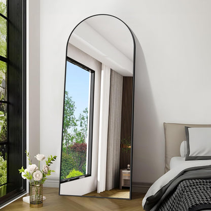 Staande Spiegel – Passpiegel – Wandspiegel – Volledige Lichaamsspiegel – Vloerspiegel – XXL Formaat – Veiligheidsglas Met Matzwart Aluminium Frame