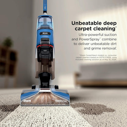 Shark EX121BRN CarpetXpert Upright Pet Carpet Cleaner Deep Cleaning Dirt and Dirt Removal Carpet Shampoo, Blue - QUORE