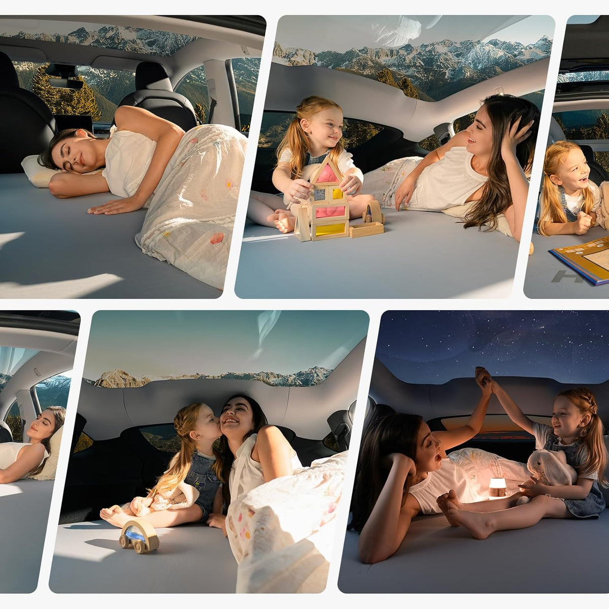 Car Matras – Achterbankmatras, Automatras, Autoluchtbed, Slaapmatras Auto – Wigvormige Schuimbasis Voor Vlakker Ligvlak – Ingebouwd Compressiesysteem, 75% Kleiner Op Te Bergen