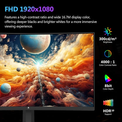 Z-Edge Gaming Monitor Gebogen 27'' 300 Hz (DP1.4 * 2), 1ms, FHD, FreeSync, 240Hz (HDMI2.0 * 2), 16:9 LED-gamingmonitor, Verstelbare kanteling, 1500R VA, 4000:1, VESA 100 * 100mm(DP-kabel meegeleverd)