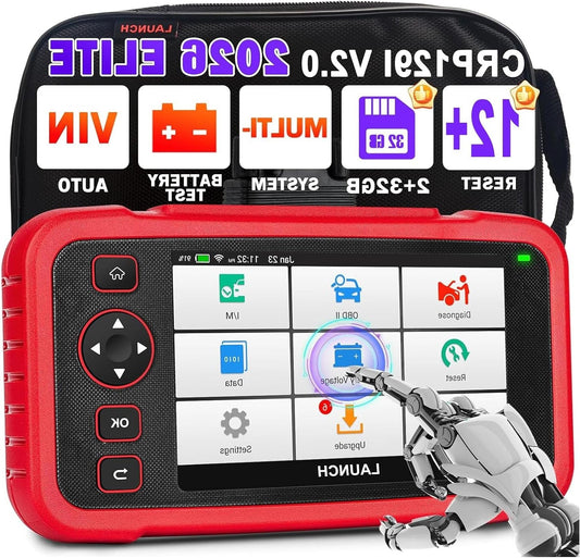 OBD2 Diagnose Tool – Autoscanner – Foutcode Scanner – Motordiagnose – Autodiagnose – 5" Touchscreen HD – 12 Resetfuncties Inclusief WiFi Updates