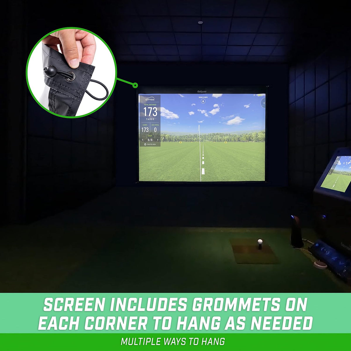 GoSports Golf Simulator Impact Screen - Kies 7ft x 7ft of 10ft x 7ft
