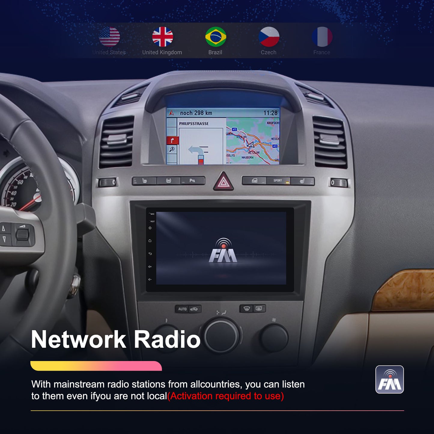 Android Autoradio – Multimedia Systeem – Touchscreen Navigatie – Bluetooth Audio – Draadloze CarPlay & Android Auto – 7 Inch Scherm – GPS Navigatie Met WiFi – Stuurwielbediening + Achteruitrijcamera & 2GB RAM 64GB ROM